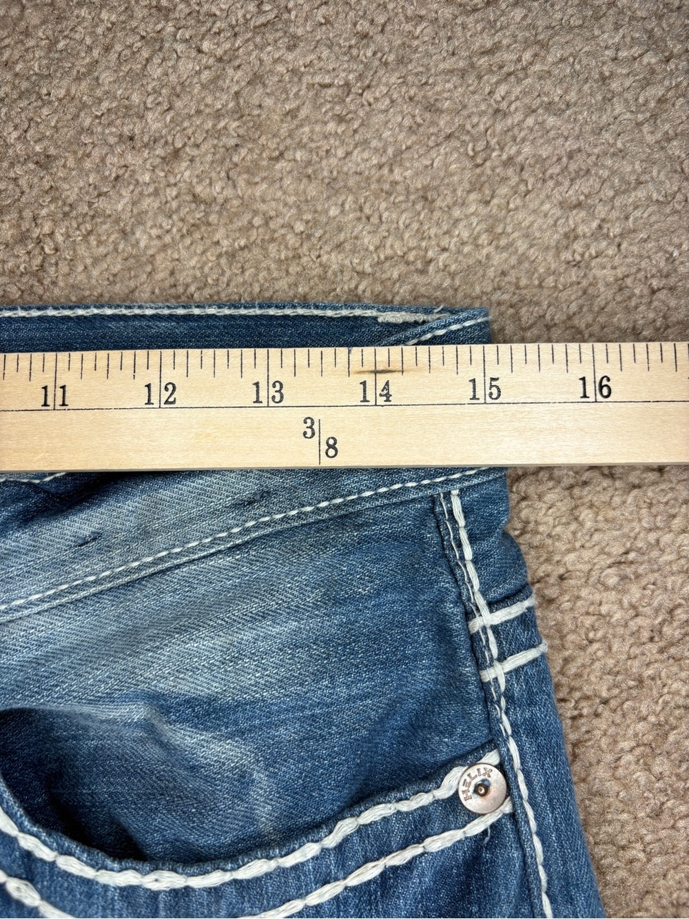 Vintage Y2K Helix Men’s Light Blue Relaxed Straight Jeans - Picture 4 of 8